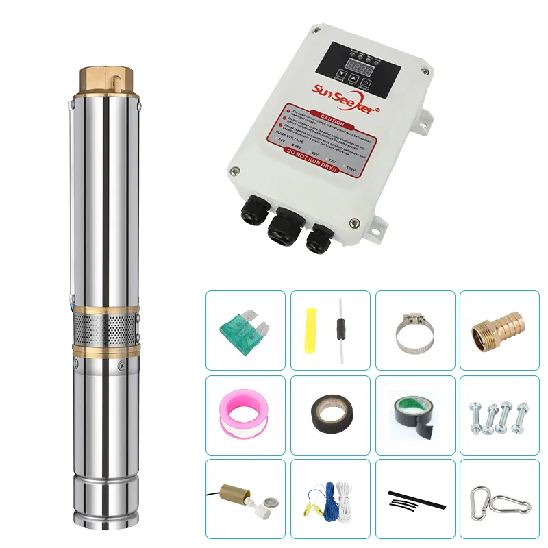 1100W 4inch Stainless Steel Solar Pump DC Submersible Solar Irrigation Water Pumps