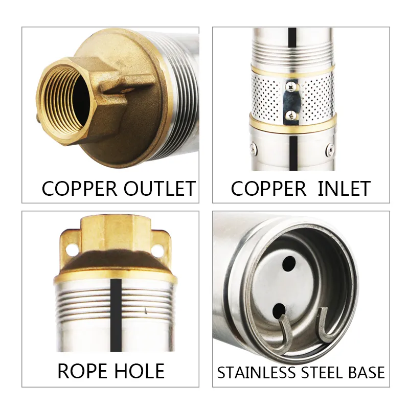 4sdm Pump Large Flow Deep Well Pump Stainless Steel Submersible Electric Pump