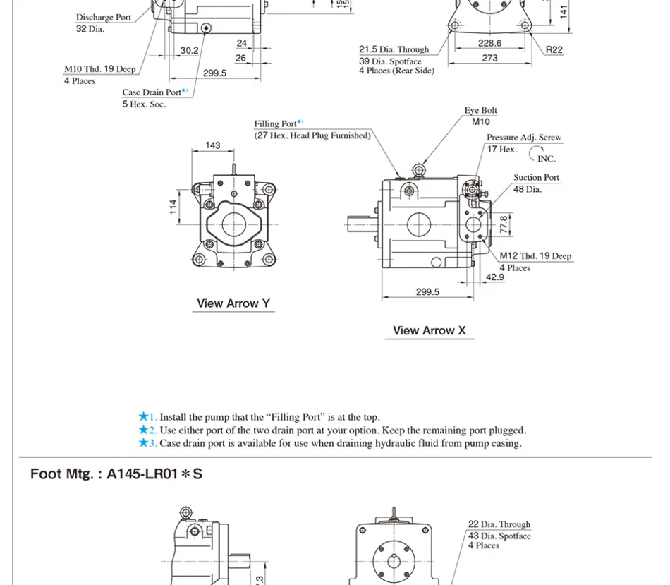 A16 A37 A56 A70 A90 A100 A145 Yuken Hydraulic Piston Pumps Made in China