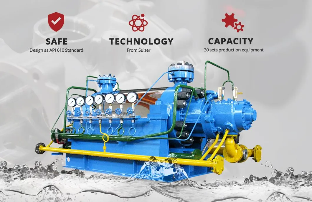 API610 BB4 High Temperature High Pressure Barrel Double Casing Horizontal Centrifugal Multistage Steam Boiler Feed Hot Water Circulation Supply Pump