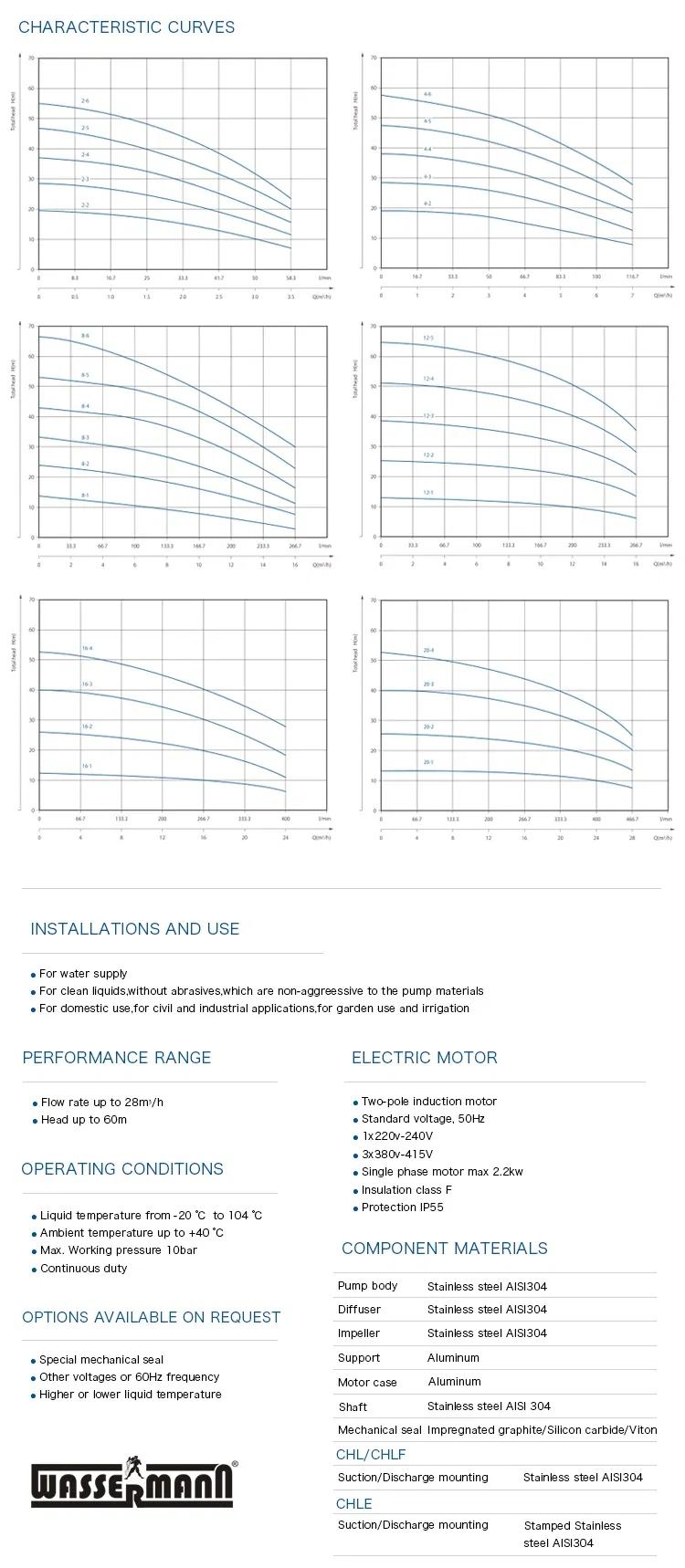 Chle Cost-Efficient Industrial Horizontal Multistage Stainless Steel Pump&nbsp;