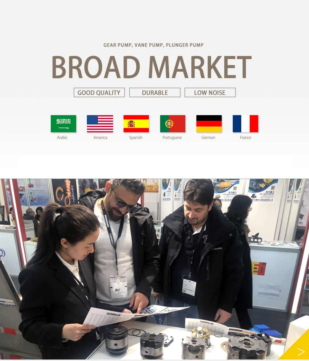 Concrete Machine Hydraulic System Parts Double Gear Pump for Sale