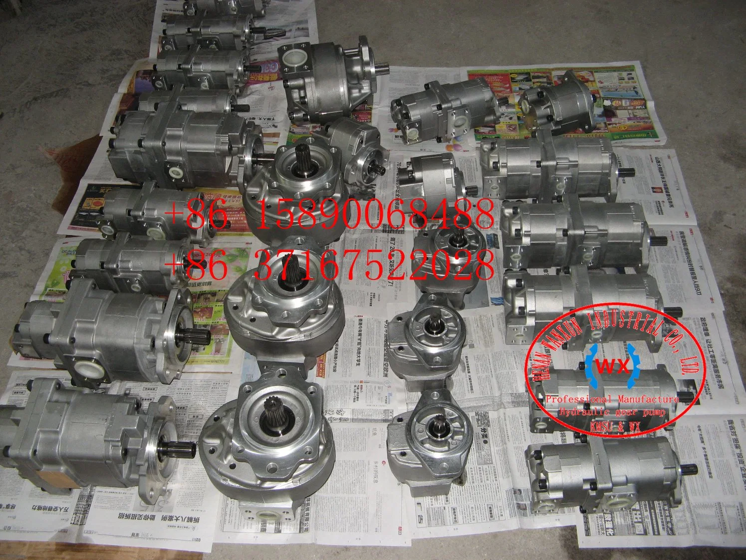 Factory Manufacturing Gear Pump 705-22-40070 for Wa500-1 Wheel Loader Part