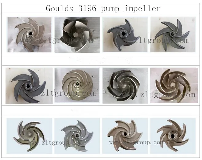 Goulds 3196 Centrifugal Pump Impeller in Stainless Steel