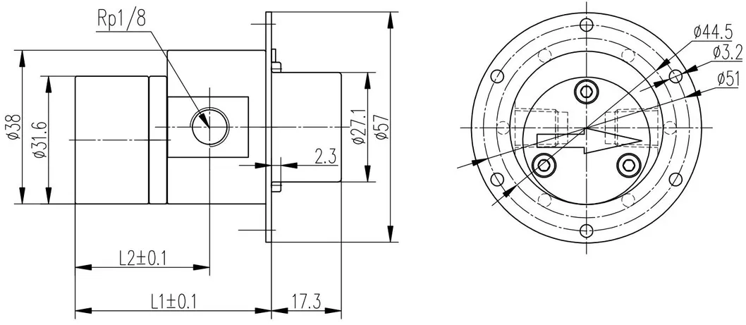 Hastelloy Corrosion Resistance Miniature Magnetic Gear Pump Head M0.07h57
