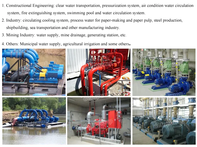 High Efficiency River Irrigation Diesel Engine Fire Fighting Pumps