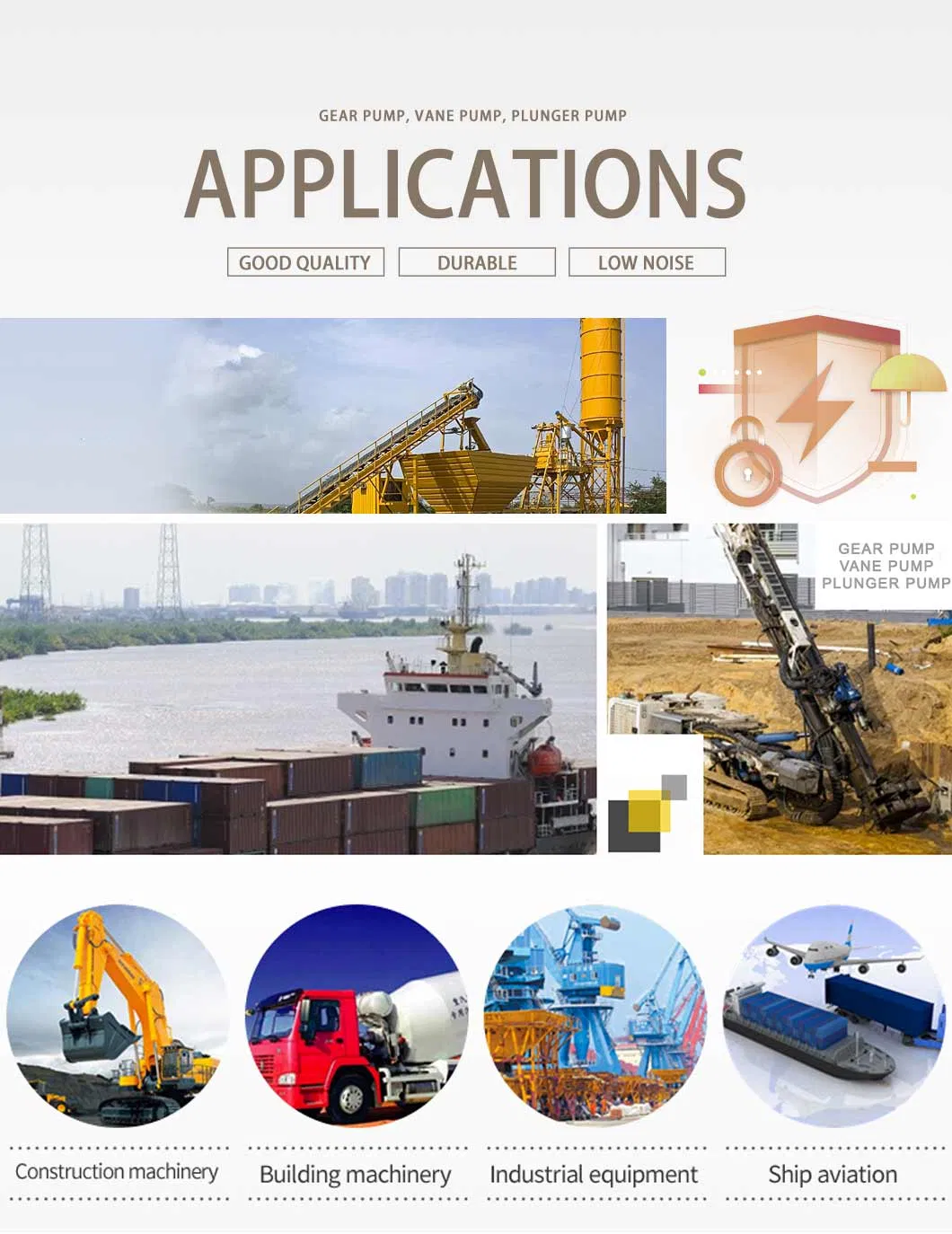 High Pressure Engine Spare Parts Hydraulic System Gear Plunger Pump Piston Hydraulic Pump