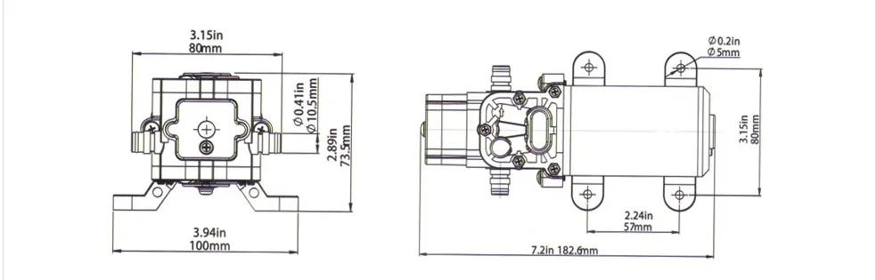 High Pressure Pump Sprayer Pump Yacht Pump 2 Cavity Diaphragm Pump