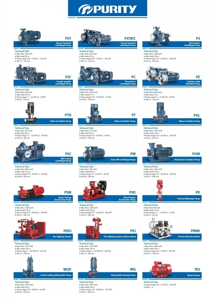 Horizontal Electric Centrifugal Vortex Pumps From Purity Manufacturers