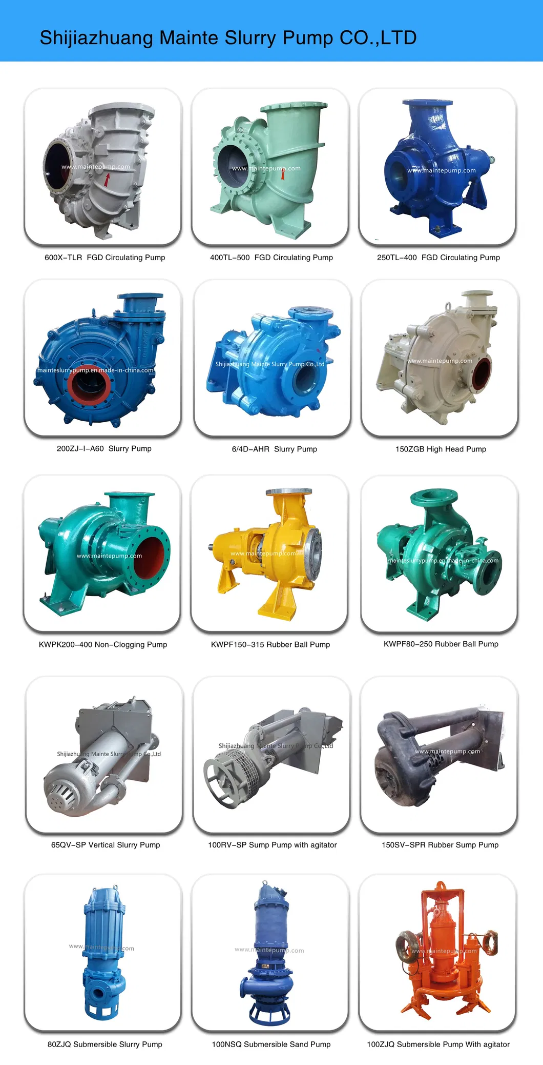 Industrial Horizontal Centrifugal Non-Clogging Slurry Pump