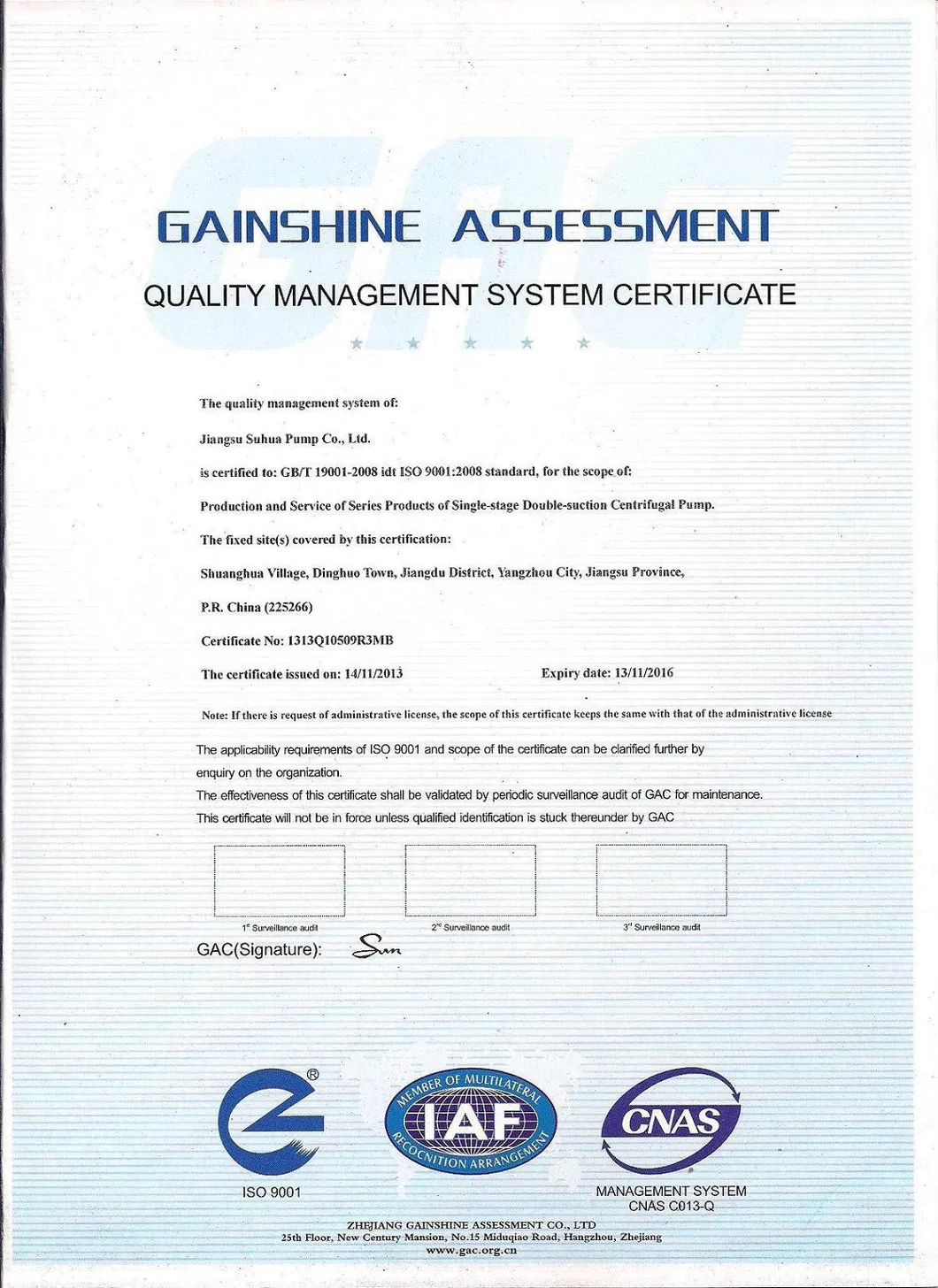 Inline Pump, Suitable for Fresh Water