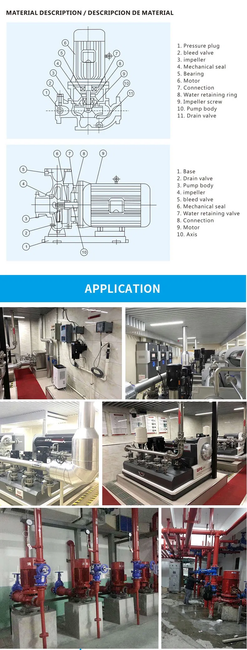 Isg Vertical Pipeline Pump Single-Stage Centrifugal Pump