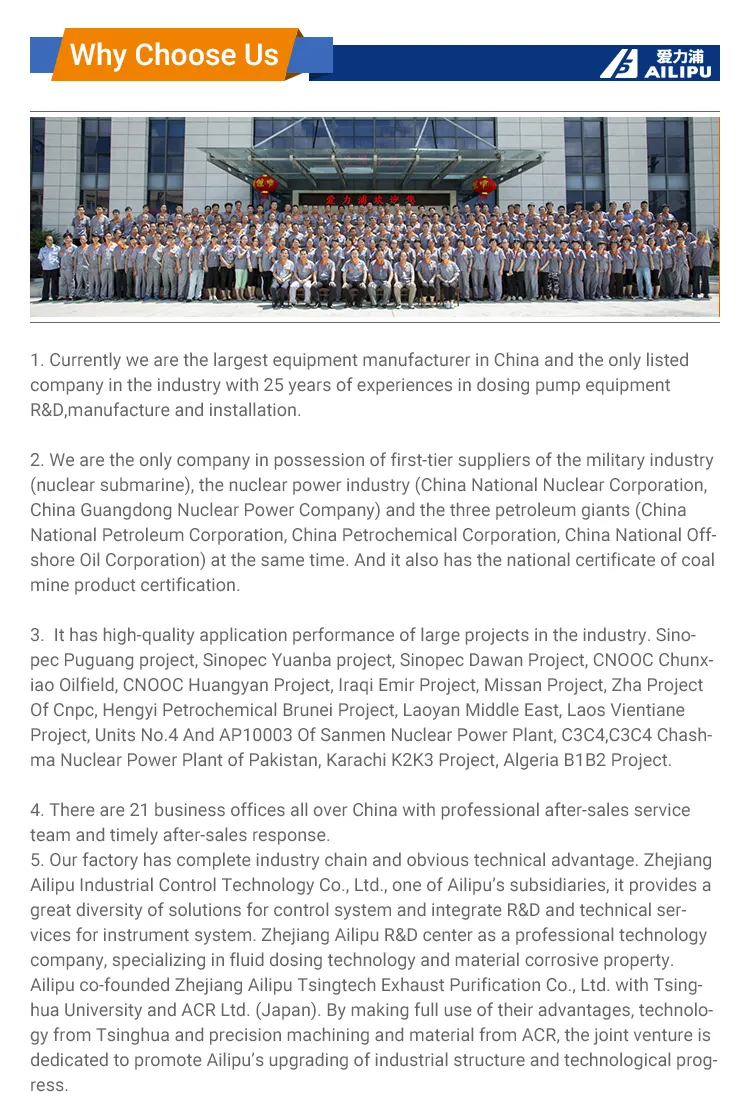 New Technology Customized Hot Selle Ailipu J25 Plunger Metering Pump with Good Service