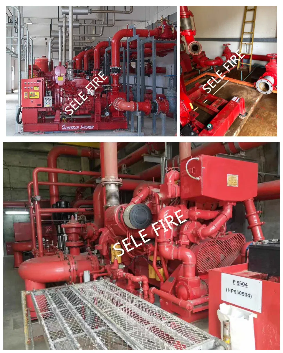 Nfpa20 Listed High Pressure Building Fire Fighting Equipment Diesel Water Centrifugal Double Suction Pump