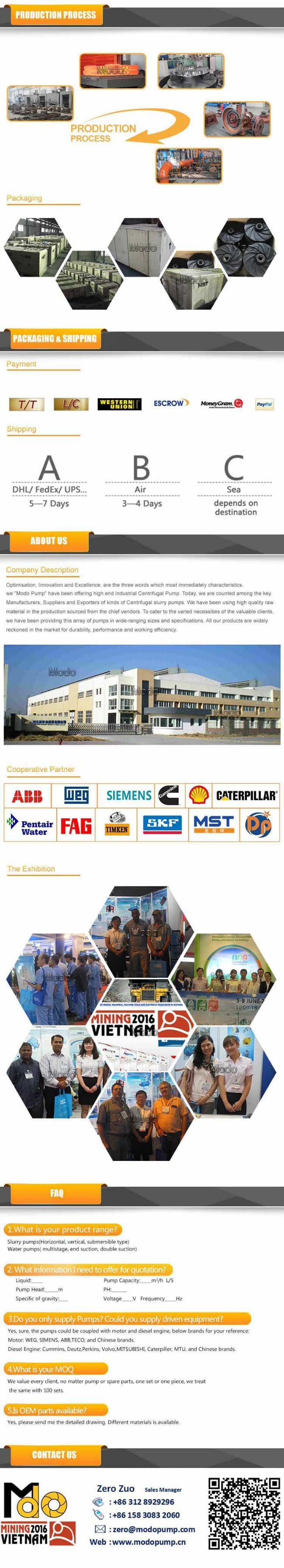 Oil Field Horizontal Centrifugal Drilling Sand Pump