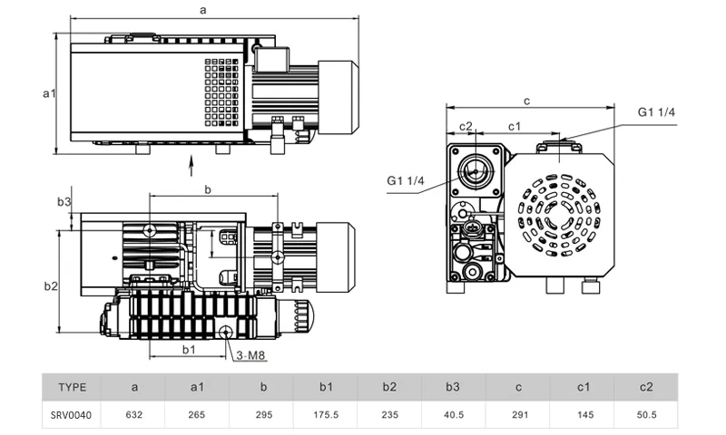 Oil-Lubricated Rotary Vane Vacuum Pump for Monitor Screens