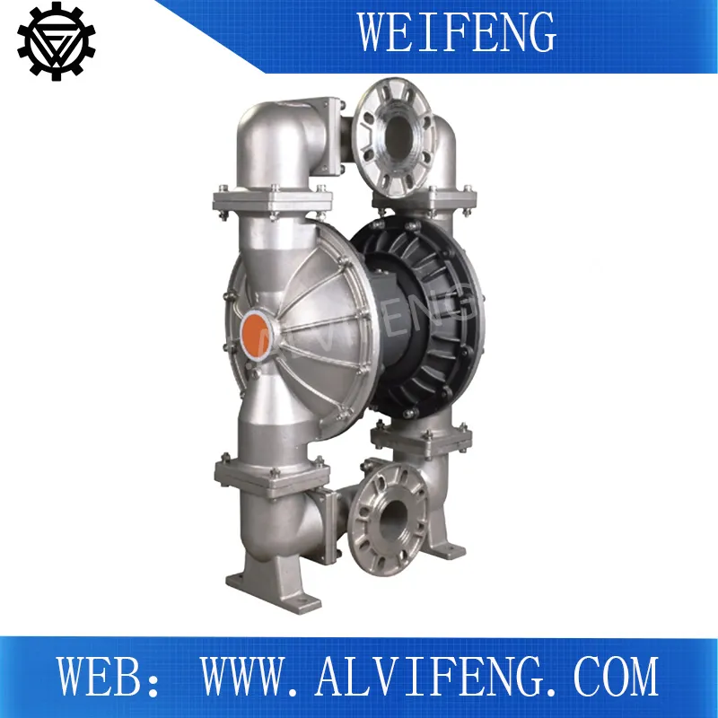 PTFE Stainless Steel Alloy Pneumatic Diaphragm Pump Industrial Chemical Resistant Water Diaphragm Pumps