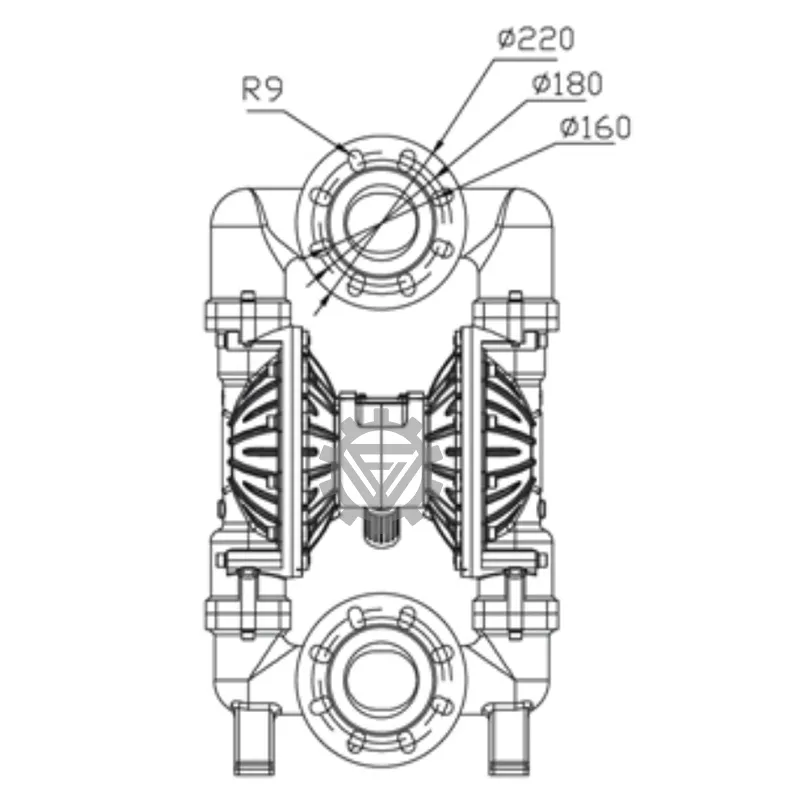 PTFE Stainless Steel Alloy Pneumatic Diaphragm Pump Industrial Chemical Resistant Water Diaphragm Pumps