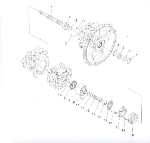 Replacement Komatsu PC2000-8, PC3000-8, PC1250 Main Pump Part