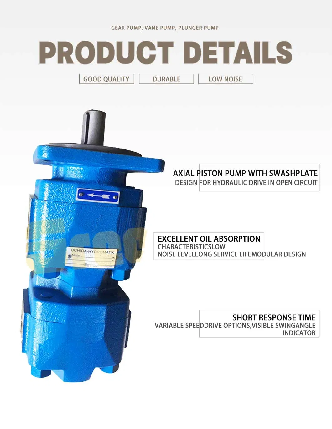 Rexroth A2f Series Axial Hydraulic Piston Pumps 100% Equivalent and Interchangeable with Original