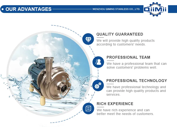 Sanitary Stainless Steel Clamp Low Pressure Centrifugal Pump