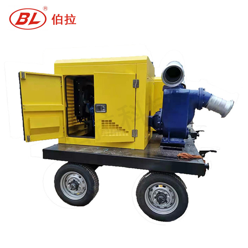 Silenced Diesel Water Trash Pump with Trailer
