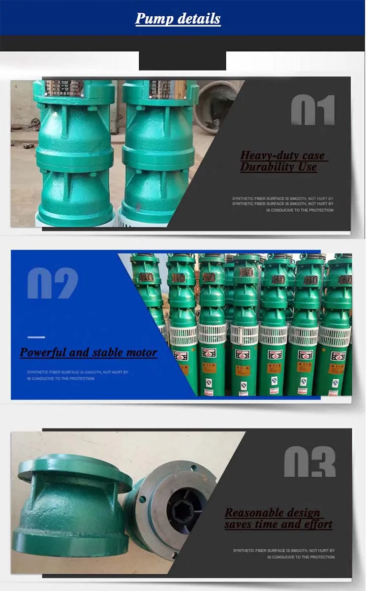 Submerged Agricultural Pump 380V 3 Phase Submersible Deep Well Water Pump