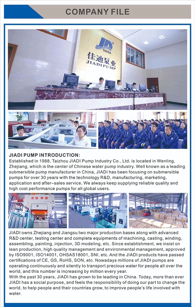 Submersible 4fs Stainless Steel Multistage Deep Well High Pressure Screw Impeller Pump