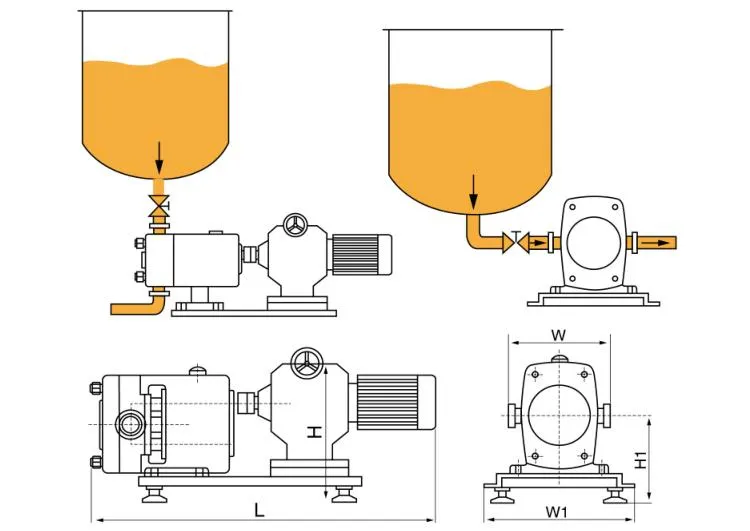 SUS304 Sanitary Stainless Steel Food Grade Honey Rotary Lobe Pump Chocolate Pump Transfer Pump