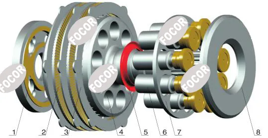 Toshiba Sg02/025 Hydraulic Motor Parts