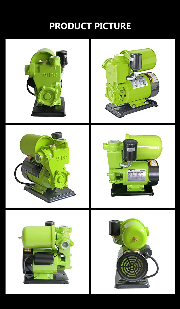 Vido Pump Manufacturer Factory Directly Sell Max Head 35m Pumps Automatic Mini Electric Peripheral Water Pompa for Home
